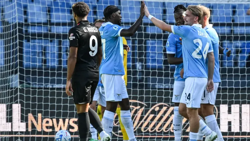 Lazio beat 10-man Monza to move level on points with Inter