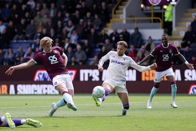 Aston Villa's top- five hopes took a hit after Burnley fought back for a draw.
