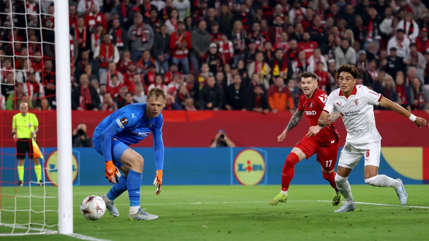 Kubler's double fires Freiburg into first European final after comeback win over Braga