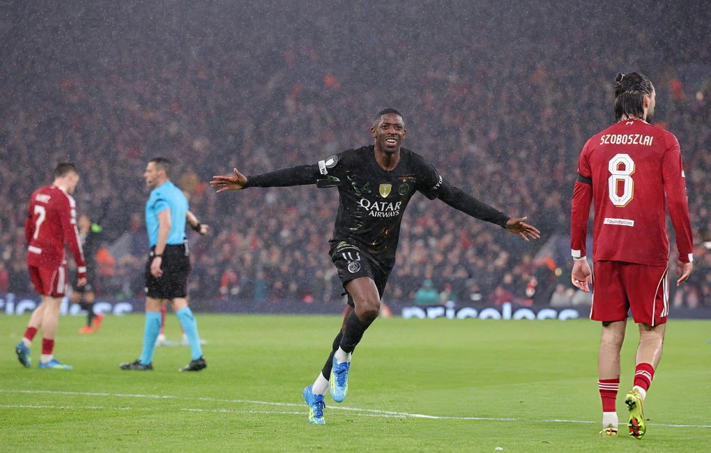 Dembele double sends PSG past Liverpool and into Champions League semi-finals