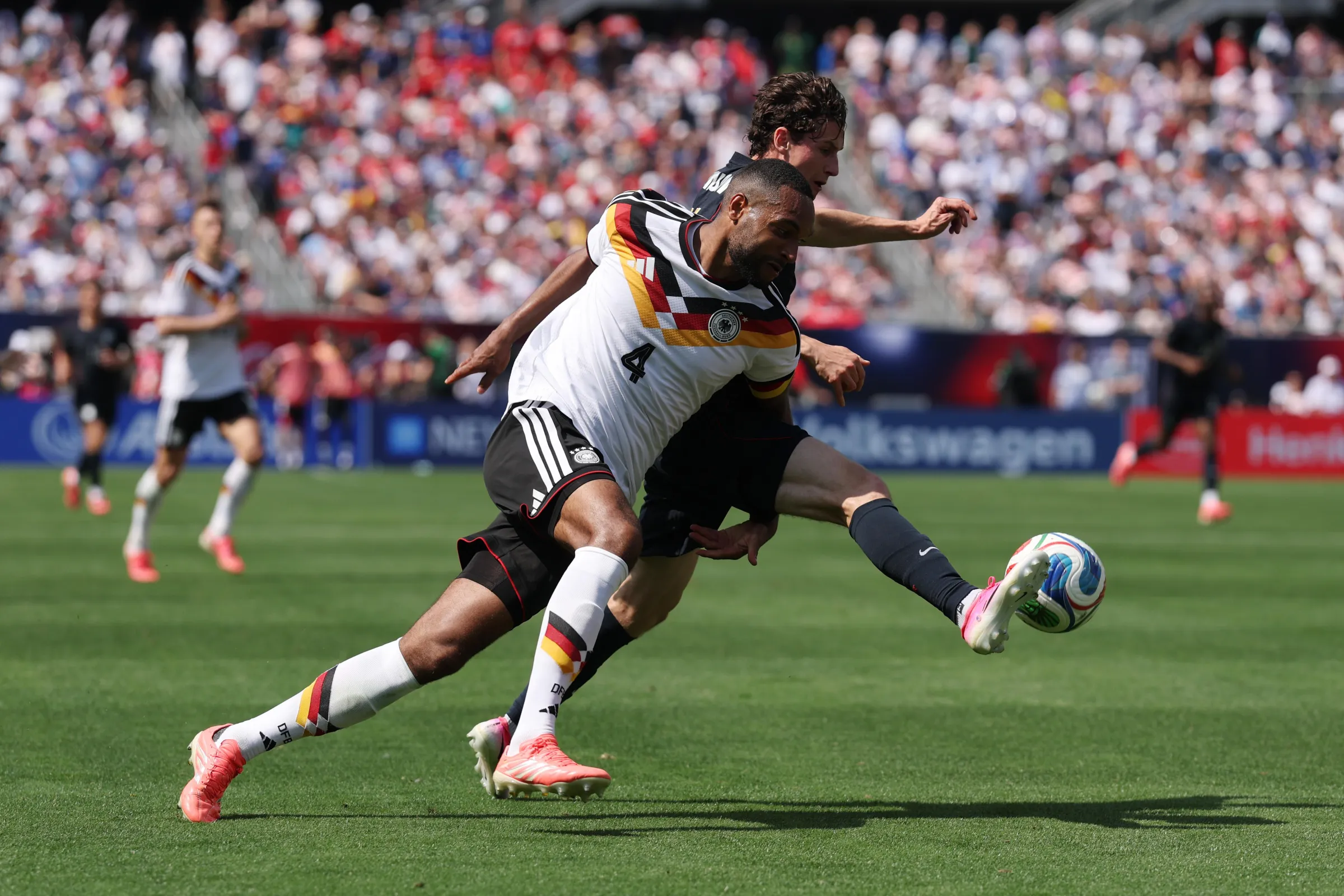 Germany edged past the USA in the final World Cup warm-up as hosts showed encouraging signs.