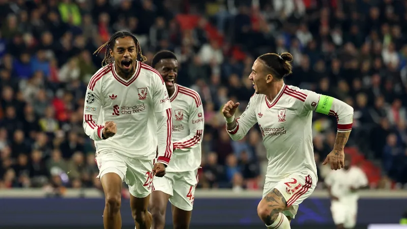 Barcola hat-trick powers youthful Liverpool past LASK in nine goal thriller