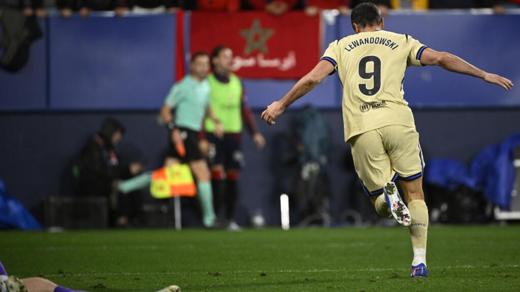 Lewandowski drags Barcelona closer to the title after gritty escape at Osasuna